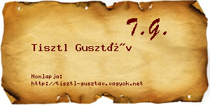 Tisztl Gusztáv névjegykártya